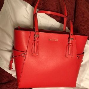 Michael Kors Genuine Leather Voyager Tote